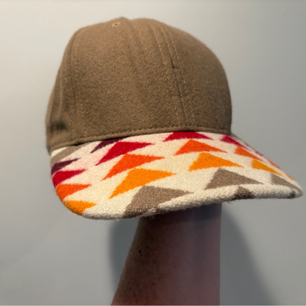 Pendleton Tan and Multicolor Patterned Wool Baseball Cap